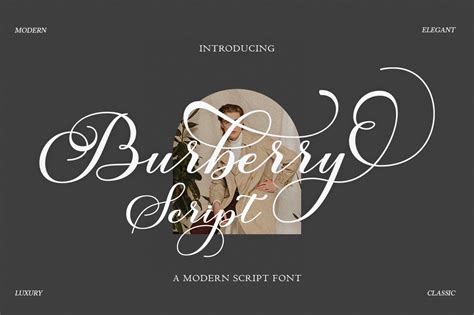 what font is burberry logo|Burberry script font.